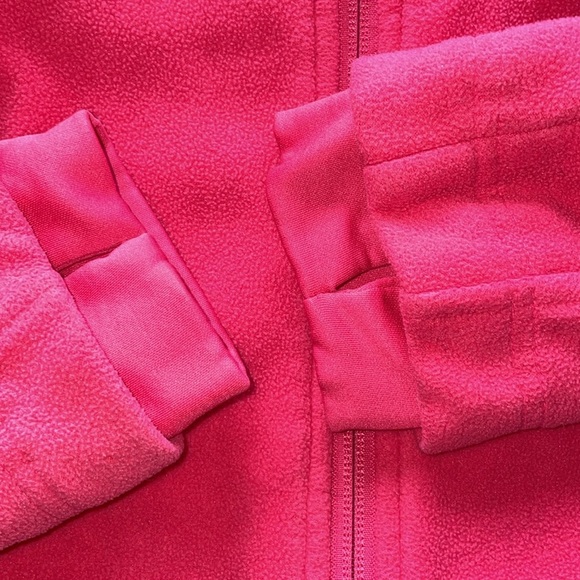 Columbia Benton Springs Fuchsia Hot Pink Full Zip Fleece Hoodie Gray Accents - Picture 8 of 16